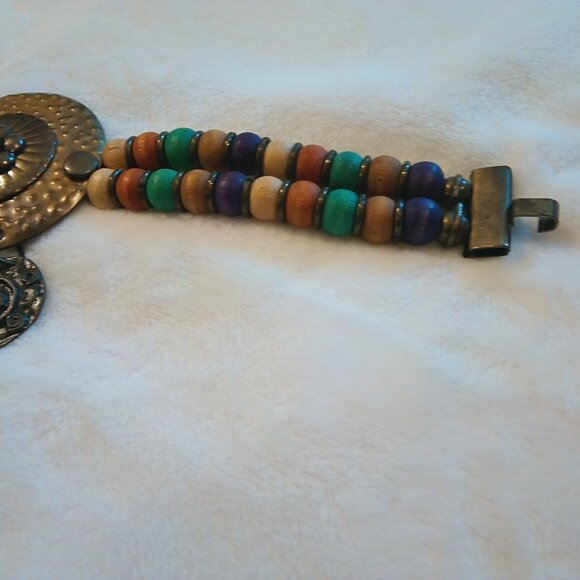 ? Gorgeous Handmade Unique Boho Vintage Copper Stamped Beaded Belly Chain ? main image 10